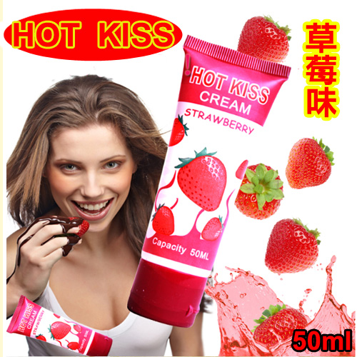 HOT KISS 草莓味口交、肛交、陰交潤滑液 50ml