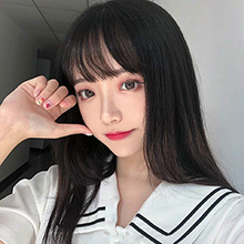 成人or娃娃裝扮假髮 ‧ 空氣瀏海齊肩 - 中長直髮 / 黑色