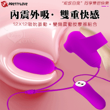 派蒂菈 ‧  雙重強制快感 12X12吸吮脈動+變頻震動按摩器組合﹝內震外吸+親膚硅膠﹞【特別提供保固6個月】